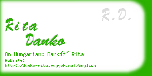 rita danko business card